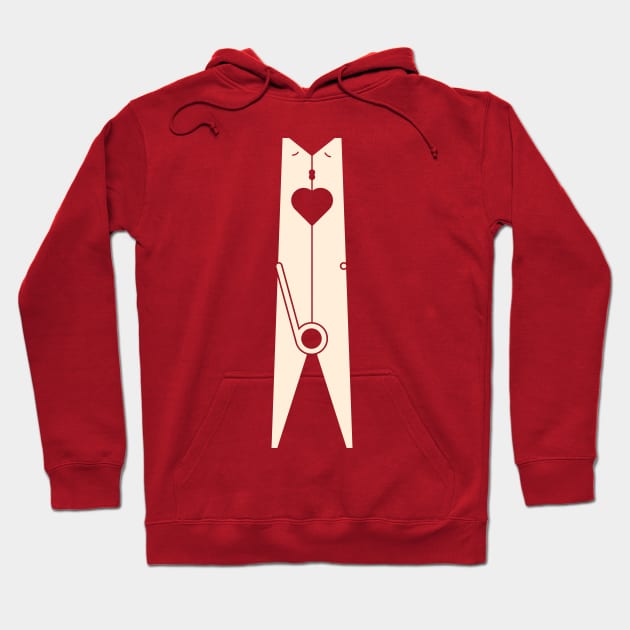 Clothespin kiss Hoodie by viktorhertz